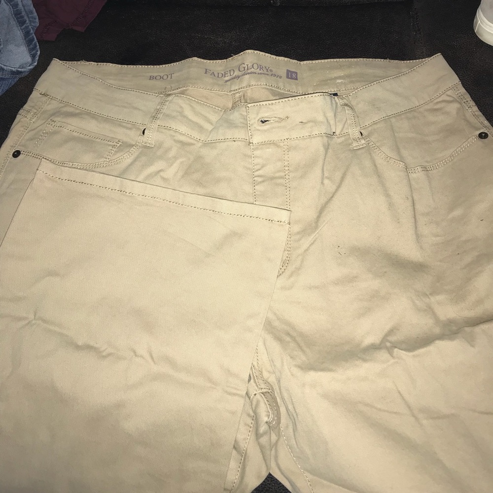 Faded glory pants size 18